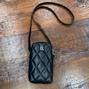 Balenciaga Calfskin Quilted Mini Touch Shoulder Bag Black